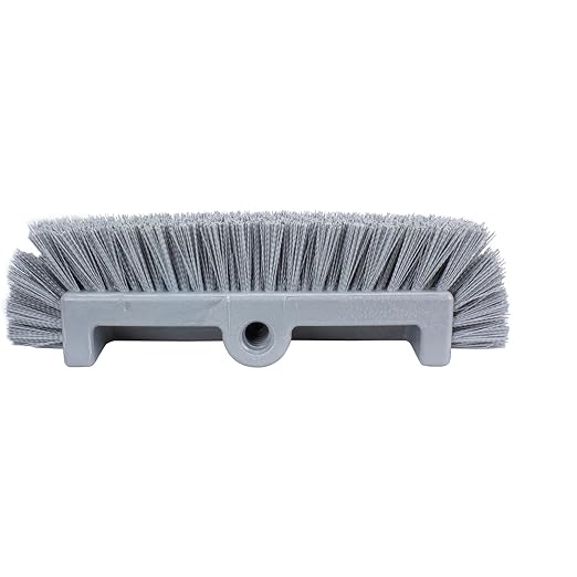 SPARTA Multi-Level Tile Scrub Brush 12 Wide Brush Head Heavy-Duty Tile Cleaning Brush with End Bristles for Commercial Tiles Tubs and Floor Plastic 12 Inches Gray (Pack of 12)