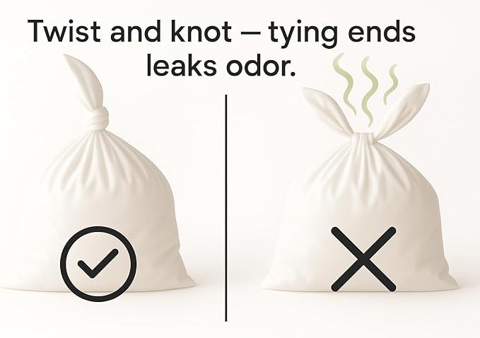 Home &amp Food Small Trash Bags[Size S Color White] (Pack of 2)