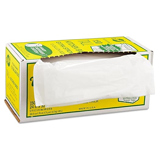 Trash Can Liners - 13gal 1.25 mil 24x30 trash bags