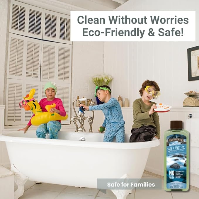 Melaleuca Tub &amp Tile 12x Bathroom Cleaner – 8 fl. oz. | Super-Concentrated Plant-Based Formula with Spray Bottle Included