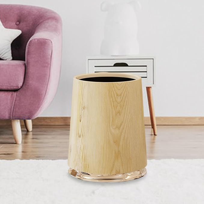 Yajuyi Trash Can Dustbin Kitchen Dust Bin Wastebasket for Bathroom Laundry Room Kitchen 27.5cmx27.5cmx31.5cm
