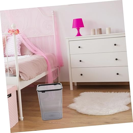Happyyami Square Wastebasket Hidden Trash Can Decorative Trash Bin Garbage Container Waste Basket