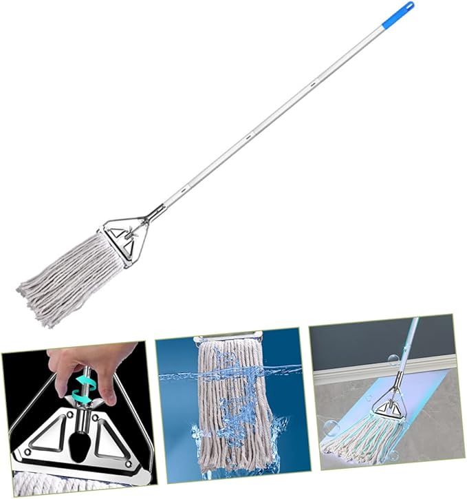 Aluminum Wet Dry Mop Cotton Head – Heavy Duty Floor Cleaning Tool for Hardwood Tile and Cement – Super Absorbent Sturdy and Versatile for Home and Commercial Use