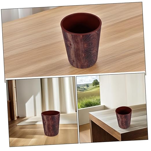 Happyyami Rustic Counter Trash Can Vintage Bathroom Kitchen Office Bedroom Waste Basket Large Capacity