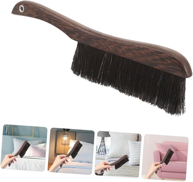 ABOOFAN 2Pcs Wooden Broom Brush Soft Bristle for Outdoor Furniture Household for Keyboards Instruments and Tight Spaces