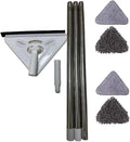3/5PCS Extended mop Large Triangular with Thickened Rod for Wiping Glass Ceiling Cleaning Bathroom Kitchen Ceramic ti(1 mop 4 mops)