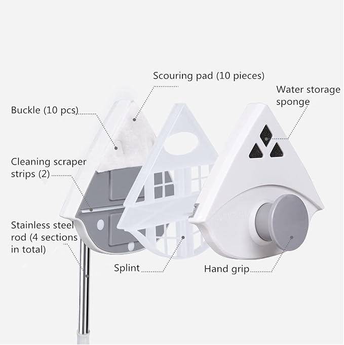 Magnetic Window Cleaner Double-Sided Window Cleaner Glass Wiper Magnetic Cleaning Tools for High-Rise Double Car Glazed Window Thickness