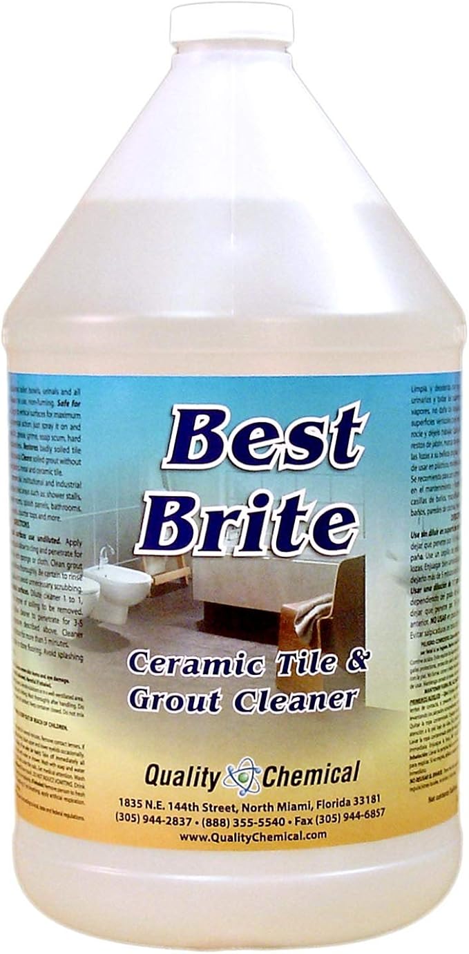 Quality Chemical Best Brite - Heavy-duty tile and grout cleaner with acid-1 gallon (128 oz.)