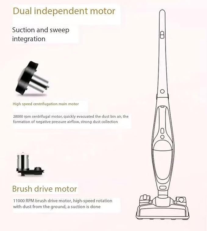 Scrubber Wireless Suction and Drag All-in-one Machine Self-propelled Function Front LED Lighting Charging and Storage Household Handheld Scrubber