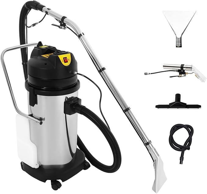 40L/11Gal Commercial Carpet Cleaning Machine with Powerful Vacuum SuctionMultifunctional Carpet ExtractorHeavy Duty Carpets Vacuum Cleaner w/Spraying Extraction Function(Shipped in 2 Parcel)
