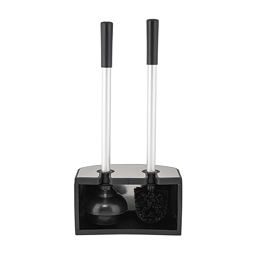 Bath Bliss 2-in-1 Toilet Brush and Plunger Set in Stainless Steel