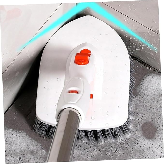 SAFIGLE 1set Multi-Functional Grout and Floor Cleaning Brush Ergonomic Handle for Bathroom Tile and Kitchen Includes Sturdy Hard Bristles and Replaceable for Deep Cleaning