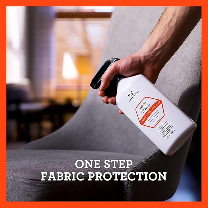 TriNova Non-Aerosol Stain Guard - Fabric Protection Spray for Upholstery Carpet Rugs and More to protect from liquid stains