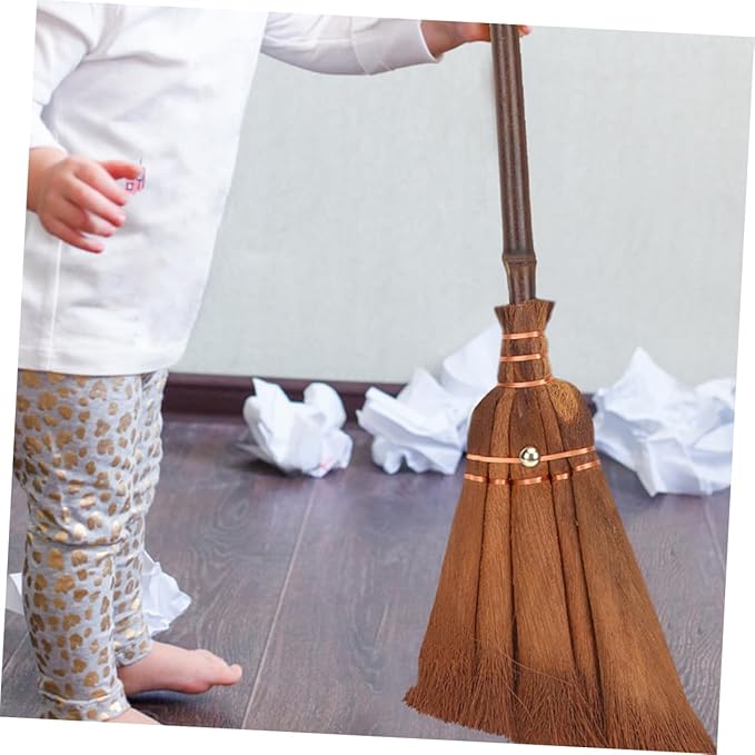 2pcs Mini Hand Broom Set Boys and Girls Cleaning Broom Natural Bristles for Boys and Girls Cleaning Tool Indoor Outdoor Use