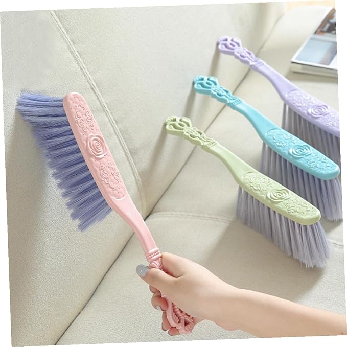 6pcs Thickened Hollow Handle Dusting Brush Set for Bed and Sofa Cleaning Household Multi-Color Cleaning Tools with Sturdy Grip for Furniture and Upholstery