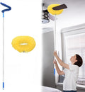 PATIKIL Ceiling Fan Cleaner Duster 12.9 to 59 2 in 1 Microfiber Duster Extendable Handle Fan Blade Cleaning Tool Removable Washable for Furniture Blind Yellow