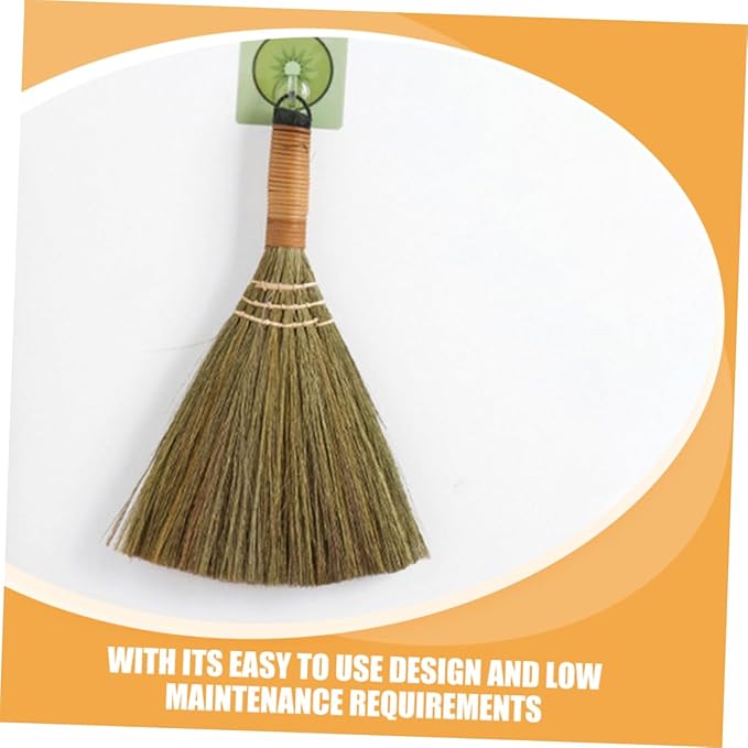 2pcs Hand Woven Broom Portable Cleaning Broom for Home Use Desk Duster Floor Sweeper Design for Dust Removal and Garden