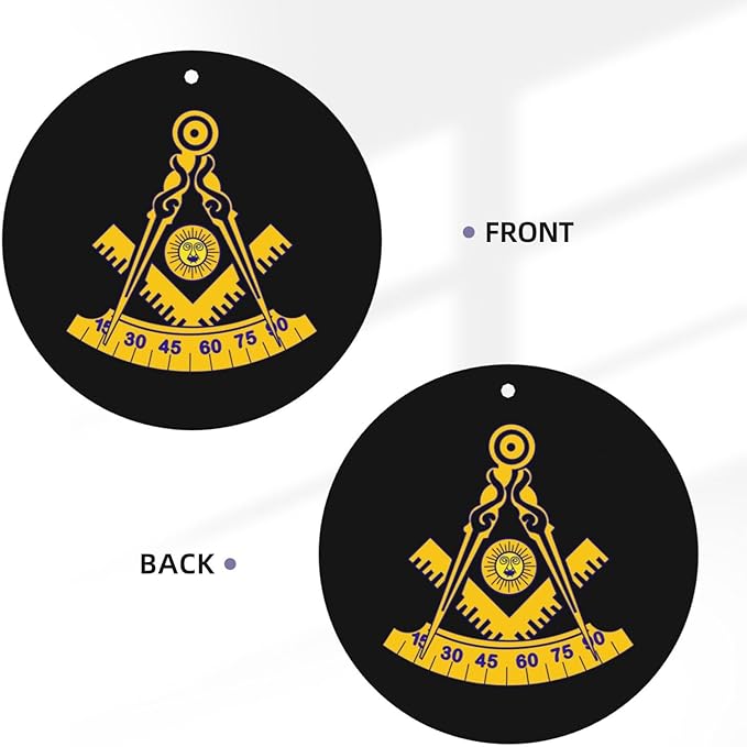 Past Master Masonic Emblem Drive In Freshness: Set Of 4 Car Air Freshener Cards