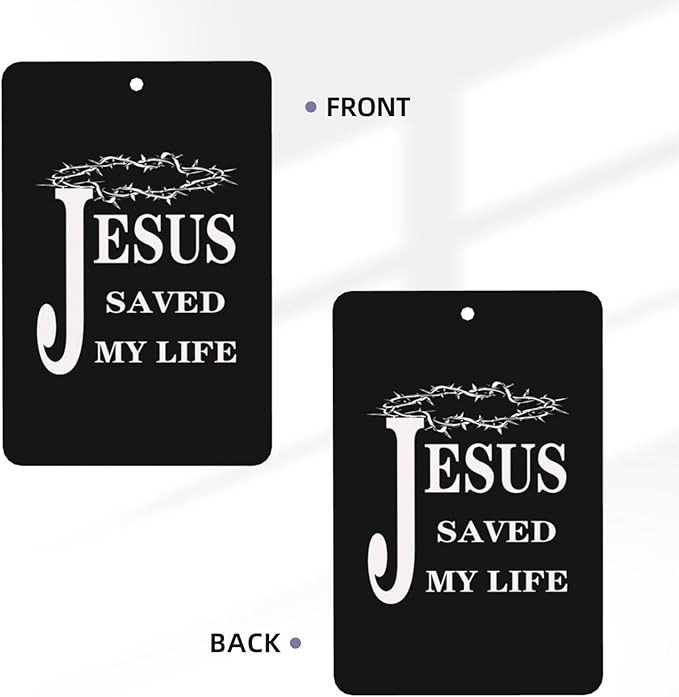 40 PCS Religious Jesus Christian Faith Cross Car Air Fresheners Cards Set Multi-Pack Scented Cards Long-Lasting Auto Fragrance Cards for Vehicle Home &amp Office Rectangle