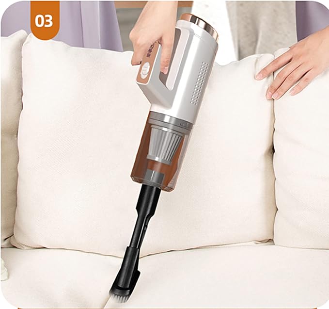 Portable Cordless Stick VacuumLong Runtime High Power Suction Vacuum CleanerLight Weight Household Vacuum Cleaner for CarpetHardwood FloorPet Hair