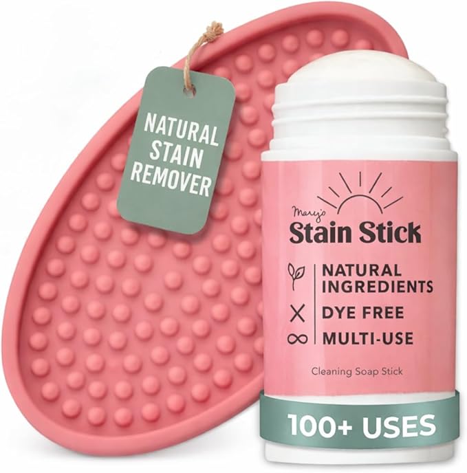 Mary’s Non Toxic Stain Remover Stain Stick with Scrub Base Natural Refillable Laundry Stain Remover Baby Stain Remover Works on Blood Grass Food Ink &amp Markers