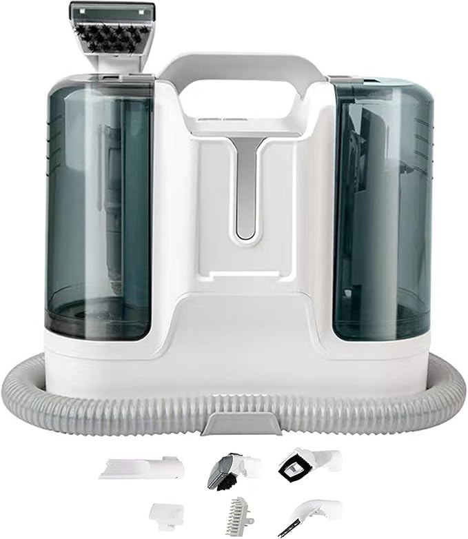 Steam Cleaner for CarAll Purpose Cleanerwith Six Nozzles450W Carpet Cleaner Machinefor Pet Stains Couch Rug
