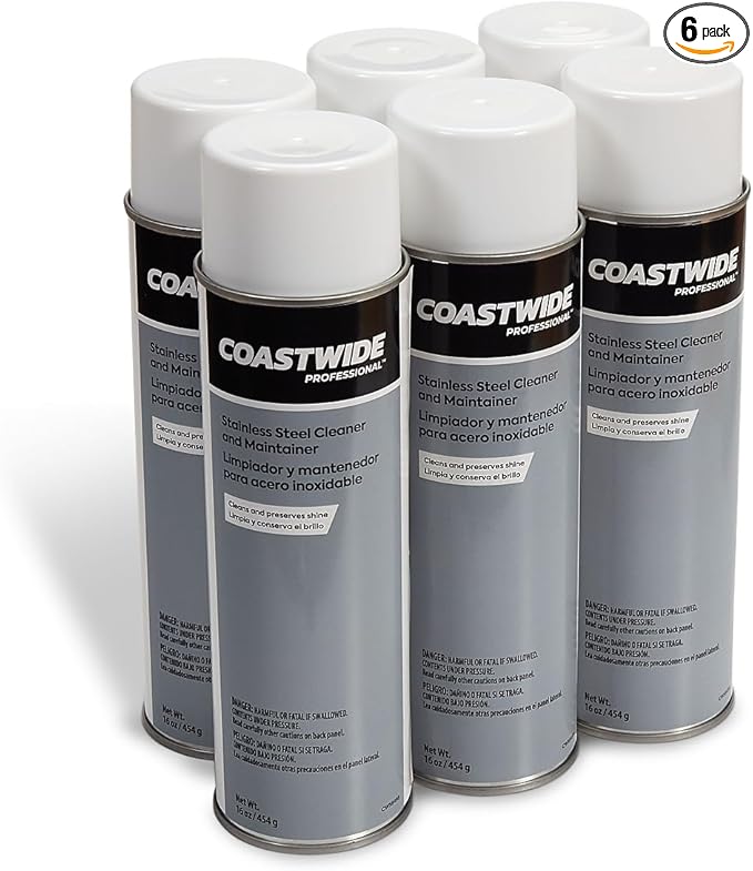 Professional Stainless Steel Cleaner and Maintainer Fresh &amp Clean Scent 16 oz. 6/Carton