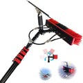Cleaning Brush Water Fed Pole Kit Outdoor Window Cleaner with Rubber Strips Window Glass Solar Panel Cleaning Tool Window Cleaning Poles Water Fed Brush Photovoltaic Panel Cleaning20Ft 6M