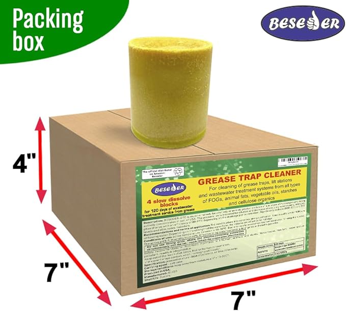 Beseder Grease Trap Cleaner (4 blocks x 1 pound = 4 pounds)