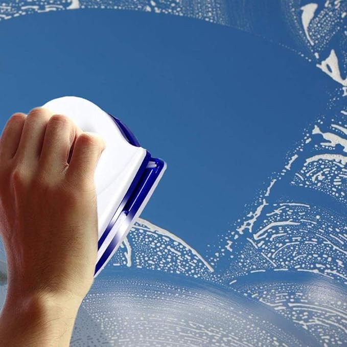 Double-Sided Window Cleaner Glass Wiper Surface Cleaning Tool for High-rise Single Glazed Windows with Thickness