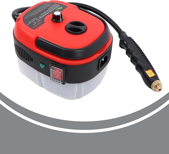 2500W 1000ml 110V Red Small Portable High-temperature and High-pressure Steam Cleaner with Brushs for Kitchens Toilets and Car Interiors