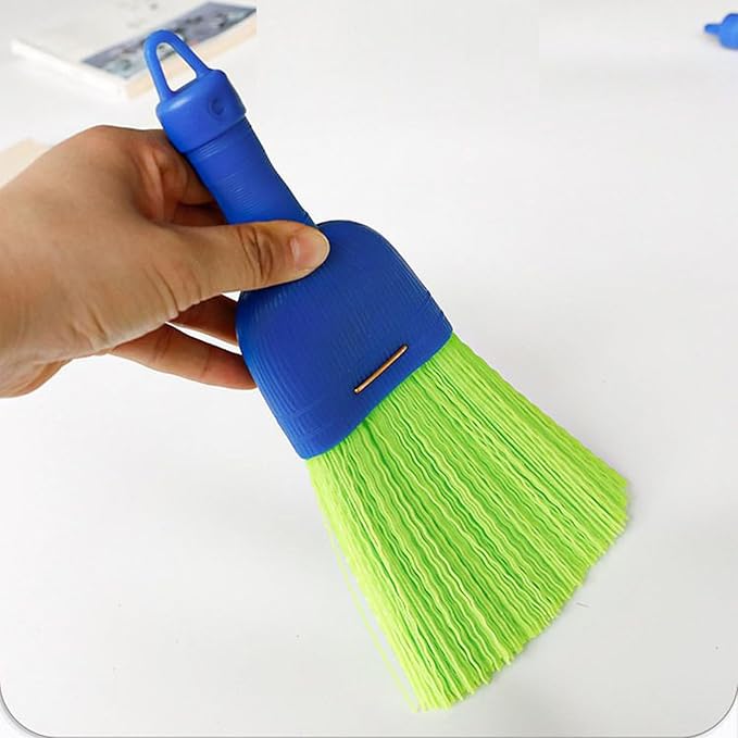 Handheld Broom - 2-Piece Portable Soft Bristle | Outdoor Whisk Broom Sweeping Brush | for Indoor Outdoor Home Rv Car College Bathroom Kitchen