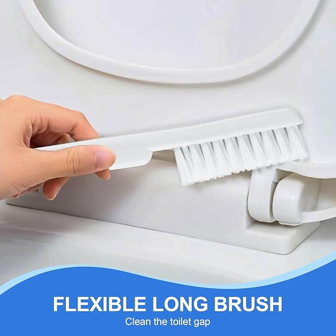 3 in 1 Toilet Plunger Bowl Brush and Holder with Crevice Cleaning Brush Wall Mounted Household Bathroom Cleaning Tools Combo Set