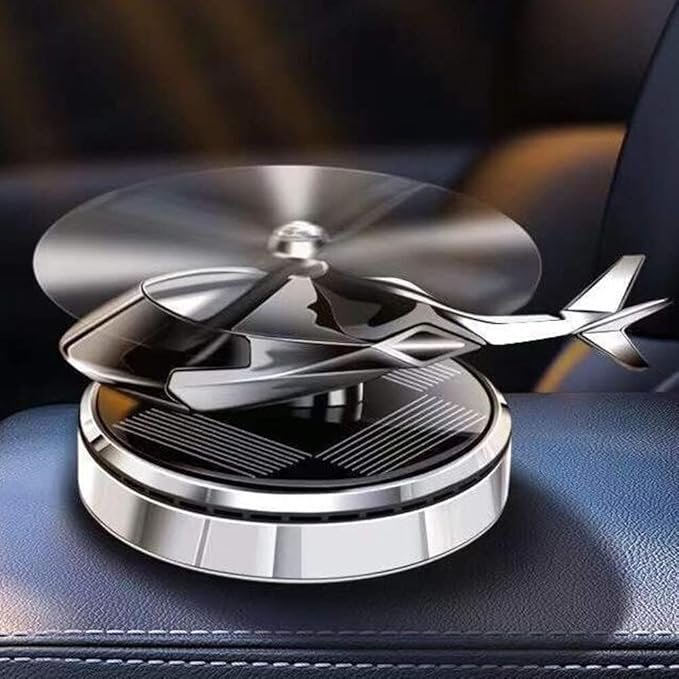 Car Air Fresheners with Solar Rotating Car Fragrance Diffuser Creative Car Perfume Decoration Car Dashboard Aromatherapy Ornament Solar Helicopter Perfume Ornament Home Office Desktop Decoration C