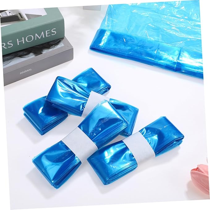 Mikikit 5 Rolls Pe Blue Diaper Pail Bags 260mm X 7m Thickened Odor-proof Trash Bags for Diaper Storage and Home Trash Containers