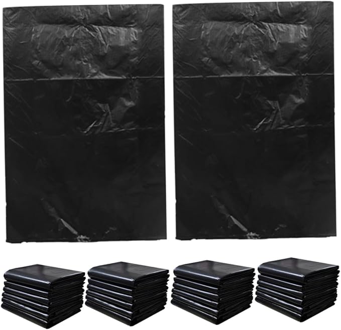Operitacx Heavy Duty Large Trash Bags 50pcs 60x90in Plastic Garbage Bags for Kitchen and Commercial Use Contractor Trash Can Liners for Office and Outdoor Waste Disposal