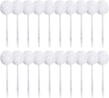 Eaasty Toilet Bowl Brush with Long Plastic Handle Bulk Disposable White Soft Swab Toilet Bowl Cleaners Mop with Silk Cotton Brush for Bathroom 11 x 4.3 Inch(20 Pack)
