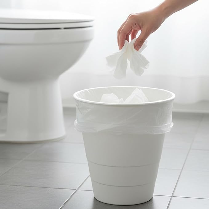 1000 Pcs Sanitary Napkin Disposal Bags 3 Gallon Trash Can Liners Feminine Hygiene Wastebasket Liners Small Clear Unscented Trash Bags for Bathroom Office Kitchen 15.75 X 15.75 Inch10 Roll