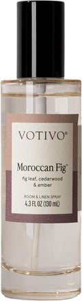 Votivo Moroccan Fig 4.3 oz Room &amp Linen Spray | Scented Air Freshener for Linens &amp Living Areas | Premium Long Lasting Fragrance