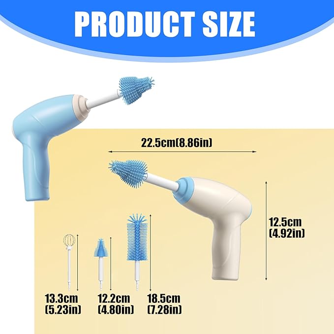 Quick Brush for Milk Bottles Water Cups Touch Control Silicone Bristles Easy Use Multifunctional Cup Sterilizer