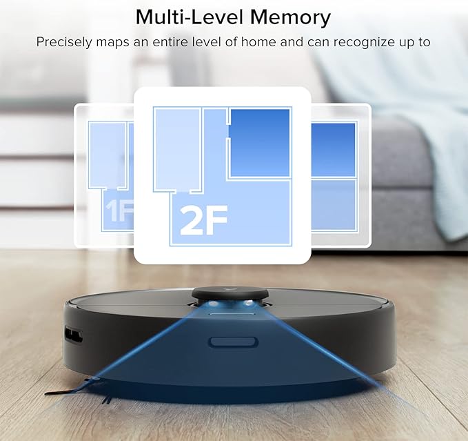 roborock S4 Max Robot Vacuum with Lidar Navigation 2000Pa Strong Suction Multi-Level Mapping No-go Zones Ideal for Carpets and Pets Robotic Vacuum