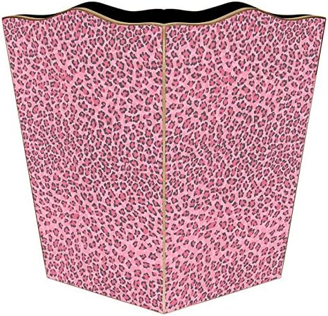 Marye-Kelley WB803 -Pink Leopard Wastepaper Basket