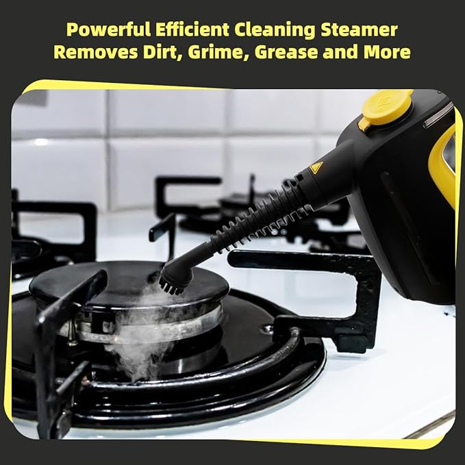 Handheld Steam Cleaner with 9 pcs Accessories Multi Surface Steam Cleaner for Home 530ml Natural Multi Purpose Steamer for Cleaning Grime GreaseFloor Upholstery Grout and Car
