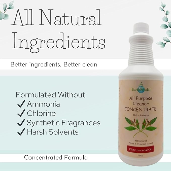 Plant-Based All-Purpose Cleaner Concentrate 32 fl oz (Makes 64 Bottles) (Clove)