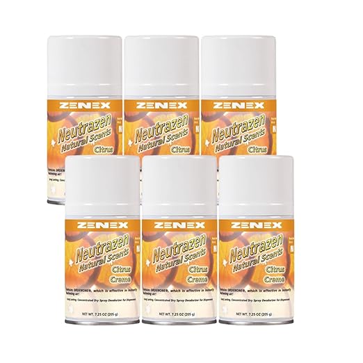 Zenex Neutrazen Citrus Creme Scent Metered Odor Neutralizr net 7 oz. - 6 Can