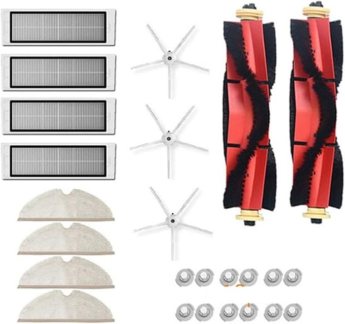 BeNtli Vacuum Cleaner PartsRemovable Main BrushWashable HEPA Filter ClothCompatible for Xiaomi S6 MaxV S60 S65 S5 MAX S6 Pure T6 (Color : As Shown-03)