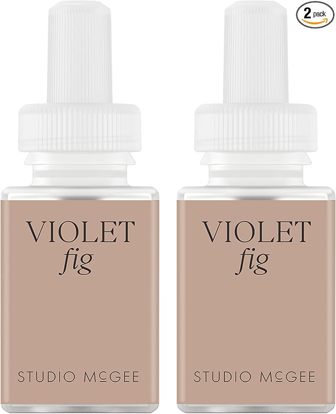 Pura x Studio McGee Home Scent Refill - Smart Air Diffuser - Up to 120-Hours of Luxury Fragrance per Refill - Home Essential - Clean &amp Safe Diffuser Fragrance - 2 Pack Violet Fig