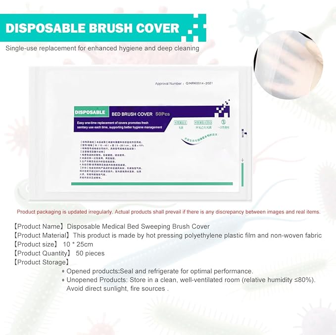 Hand Brush Hand Broom Dust Brush Bed Cleaning Dust Small Hand Broom Bed Brush Used for Bed Sofa Pet Hair Removal Replaceable Brush Cover Suitable for Deep Cleaning in Homes Hotels Nursing Homes (D)