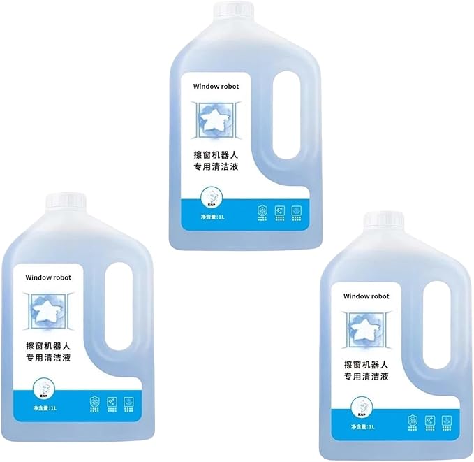 Window Cleaning Liquid 3L Replacement Accessories Glass Cleaner Cleaning Agent Compatible With Ecovacs W1PRO W920 W880