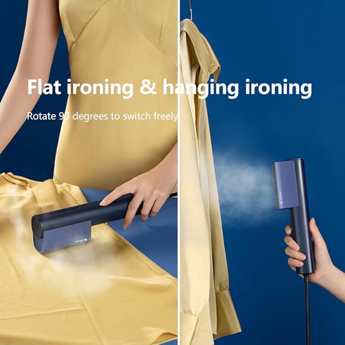 Nesugar G3 Steamer for Clothes Portable Travel Steamer Fashion Handheld Garment Steamer 0.75lbs Lightly 15s Fast Heat-up Light Mini Steam Iron for travel and home（navy blue）